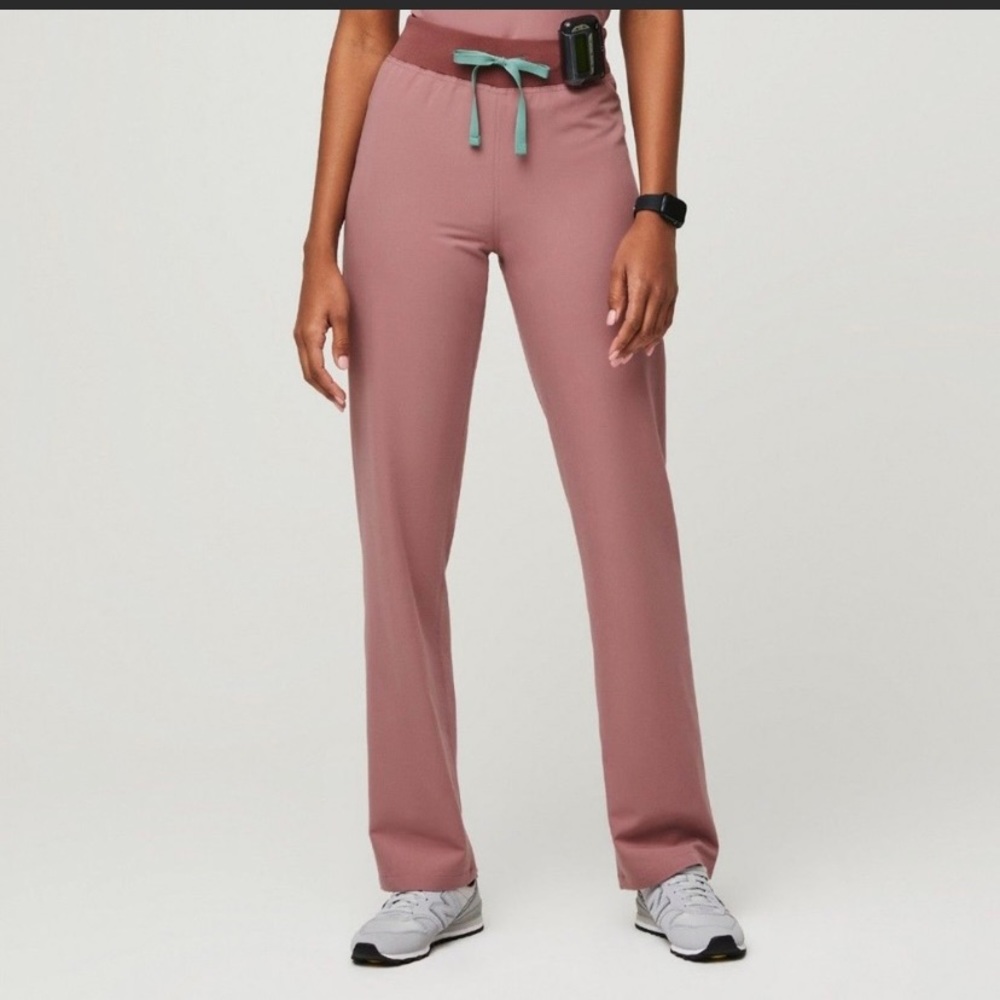Figs dusty mauve Livingston pants xxs